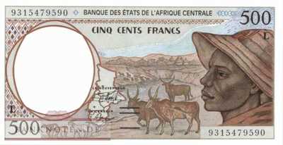 Gabun - 500  Francs (#401La_UNC)