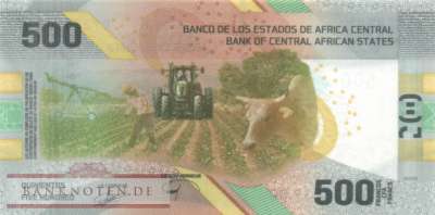 Central African States - 500  Francs (#700a_UNC)