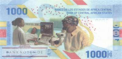 Zentralafrikanische Staaten - 1.000  Francs (#701a_UNC)