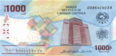 Central African States - 1.000  Francs (#701a_UNC)