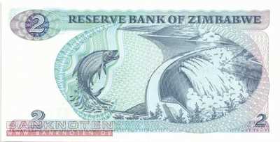 Zimbawe - 2 Dollars (#001d_UNC)