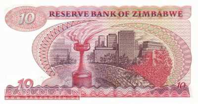 Zimbabwe - 10  Dollars (#003e_UNC)