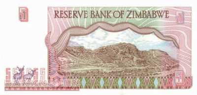 Zimbawe - 5  Dollars (#005a_UNC)