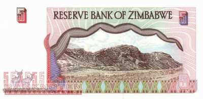 Zimbabwe - 5 Dollars (#005b_UNC)