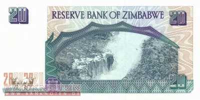 Zimbabwe - 20  Dollars (#007_UNC)