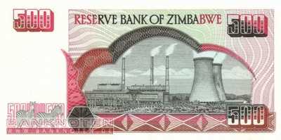 Zimbabwe - 500  Dollars (#010_UNC)