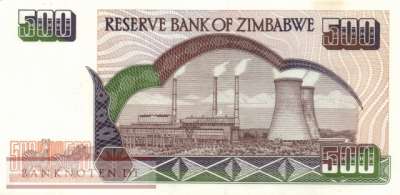 Zimbabwe - 500  Dollars (#011a_AU)