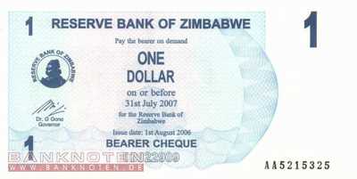 Zimbawe - 1  Dollar (#037_UNC)