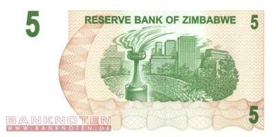 Zimbabwe - 5  Dollars (#038_UNC)
