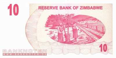 Zimbawe - 10  Dollars (#039_UNC)