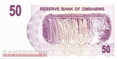 Zimbabwe - 50  Dollars (#041_UNC)
