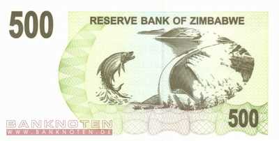 Zimbabwe - 500  Dollars (#043_UNC)