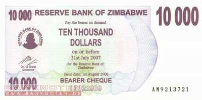 Zimbawe - 10.000  Dollar (#046b_UNC)