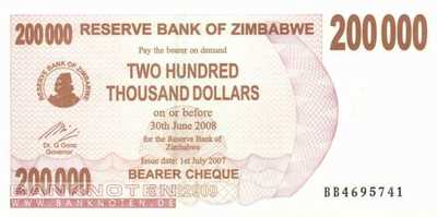 Zimbawe - 200.000  Dollar (#049_UNC)