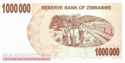 Zimbabwe - 1 Million Dollars (#053_UNC)