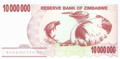 Zimbabwe - 10 Million Dollars (#055a_UNC)