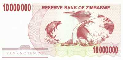Zimbabwe - 10 Millionen Dollars (#055b_UNC)