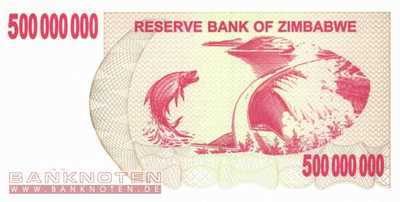 Zimbabwe - 500 Millionen Dollars (#060_UNC)
