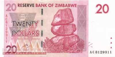 Zimbabwe - 20  Dollars (#068_UNC)