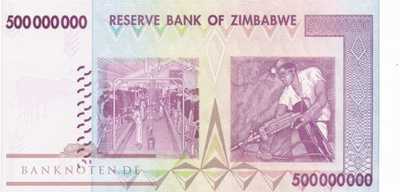 Zimbabwe - 500 Million Dollars (#082_UNC)