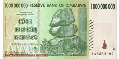 Zimbabwe - 1 Billion Dollars (#083_UNC)