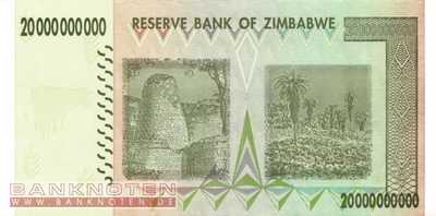 Zimbabwe - 20 Billion Dollars (#086_UNC)