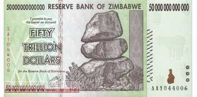 Zimbabwe - 50 Trillion Dollars (#090_UNC)