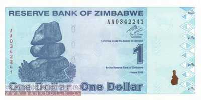 Zimbabwe - 1  Dollar (#092_UNC)