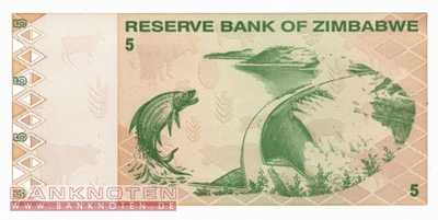 Zimbabwe - 5  Dollars (#093_UNC)