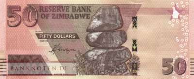 Zimbabwe - 50  Dollars (#105a_UNC)