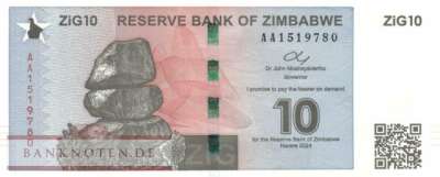 Zimbabwe - 10  ZiG (#110_UNC)