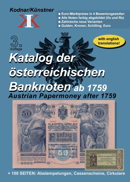 Die österreichischen Banknoten ab 1759