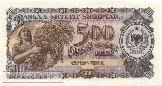 Albania - 500  Leke (#031a_UNC)