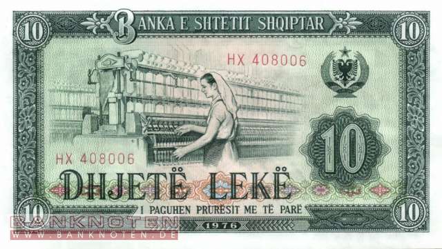 Albania - 10  Leke (#043a_UNC)