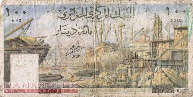 Algeria - 100  Francs (#125a_G)