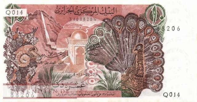 Algeria - 10  Dinars (#127a_AU)