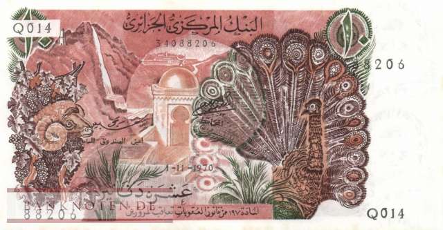 Algerien - 10  Dinars (#127a_AU)