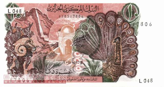 Algerien - 10  Dinars (#127b_UNC)