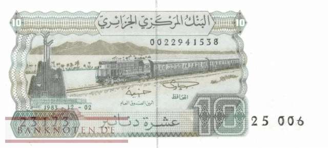 Algeria - 10  Dinars (#132a-U2_UNC)