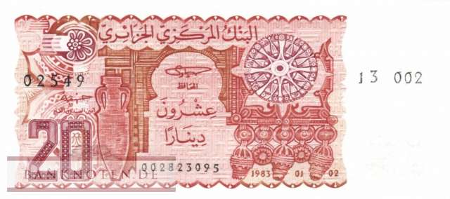 Algeria - 20  Dinars (#133a-U2_UNC)