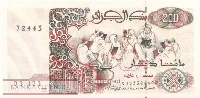 Algerien - 200  Dinars (#138-U3_UNC)