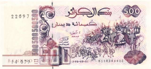 Algeria - 500  Dinars (#139_UNC)