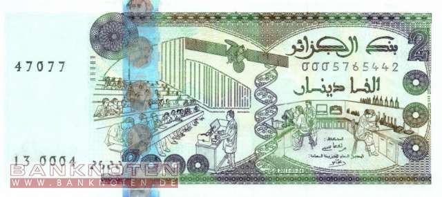Algerien - 2.000  Dinars (#144-1_UNC)