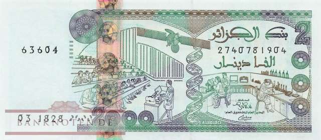 Algeria - 2.000  Dinars (#144-3_UNC)