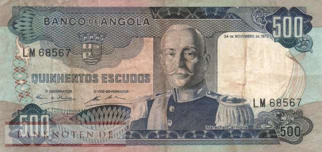 Angola - 500  Escudos (#102_F)