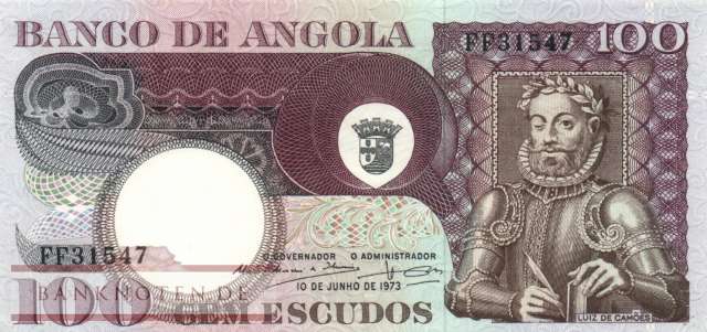 Angola - 100  Escudos (#106_XF)