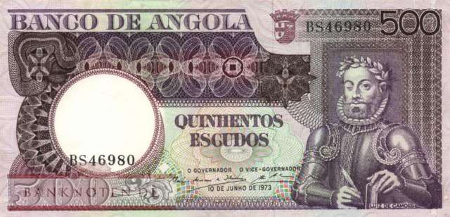 Angola - 500  Escudos (#107_AU)