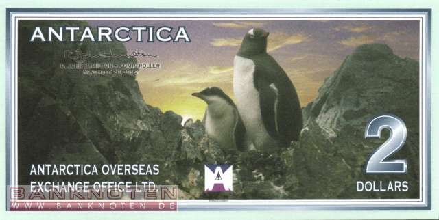 Antarctica - 2  Dollars - private issue (#008_UNC)