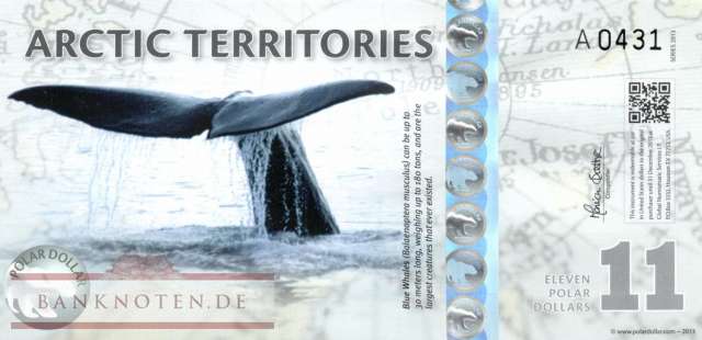 Arctic Territories - 11  Polar Dollars - private issue (#912_UNC)