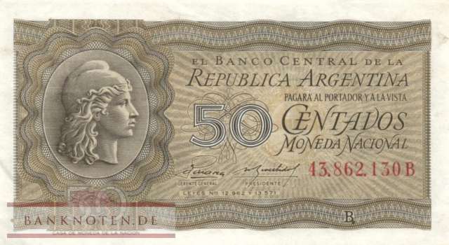 Argentinien - 50  Centavos (#261-U1_XF)